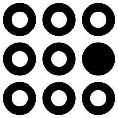 Dial Pad Center Right Icon from Plump Solid Set