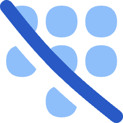 Dial Pad Disable 1 Icon from Flex Flat Set