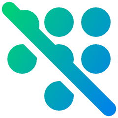 Dial Pad Disable 1 Icon from Plump Gradient Set