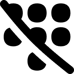 Dial Pad Disable 1 Icon from Flex Solid Set