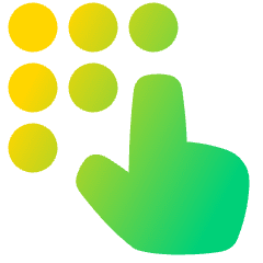 Dial Pad Finger 1 Icon from Plump Gradient Set