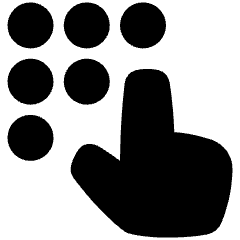 Dial Pad Finger 1 Icon from Plump Solid Set