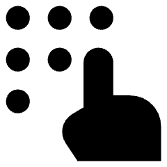 Dial Pad Finger 1 Icon from Core Solid Set