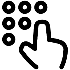 Dial Pad Finger 1 Icon from Plump Line Set