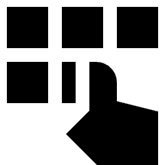 Dial Pad Finger 1 Icon from Sharp Solid Set