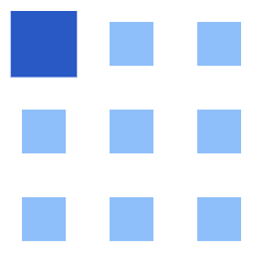 Dial Pad Top Left Icon from Sharp Flat Set