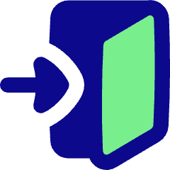 Door Open House Enter Login Icon from Flex Pop Set