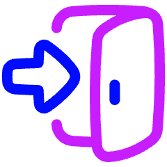 Door Open House Enter Login Icon from Plump Neon Set