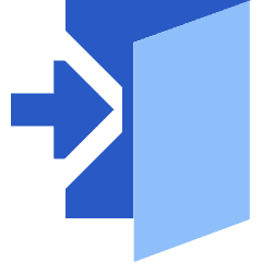 Door Open House Enter Login Icon from Sharp Flat Set
