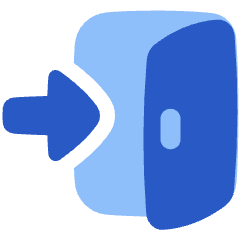 Door Open House Enter Login Icon from Plump Flat Set