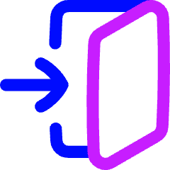 Door Open House Enter Login Icon from Flex Neon Set