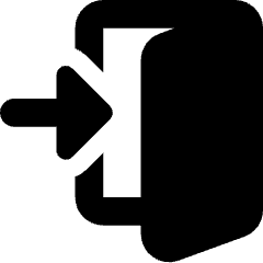 Door Open House Enter Login Icon from Core Solid Set