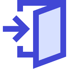 Door Open House Enter Login Icon from Sharp Duo Set