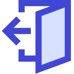 Door Open House Exit Logout Icon from Sharp Duo Set
