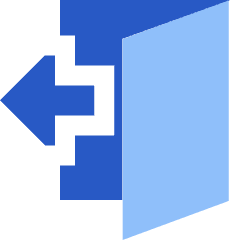 Door Open House Exit Logout Icon from Sharp Flat Set