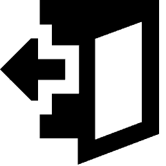 Door Open House Exit Logout Icon from Sharp Remix Set