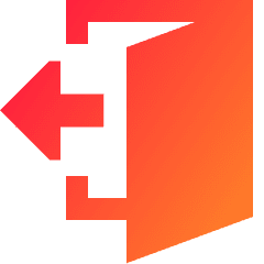 Door Open House Exit Logout Icon from Sharp Gradient Set