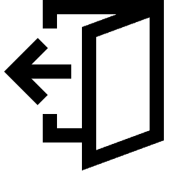 Door Open House Exit Logout Icon from Sharp Line Set