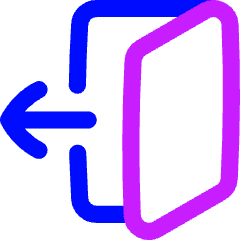 Door Open House Exit Logout Icon from Flex Neon Set