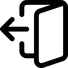 Door Open House Exit Logout Icon from Core Line Set