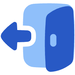 Door Open House Exit Logout Icon from Plump Flat Set