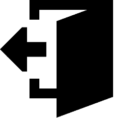 Door Open House Exit Logout Icon from Sharp Solid Set