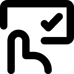 Finger Password Check Icon from Micro Line Set