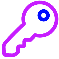House Key Access Icon from Plump Neon Set