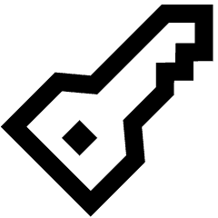 House Key Access Icon from Sharp Line Set