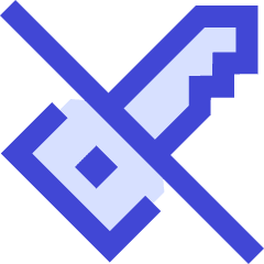 House Key No Access Icon from Sharp Duo Set