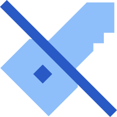 House Key No Access Icon from Sharp Flat Set