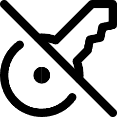 House Key No Access Icon from Core Line Set