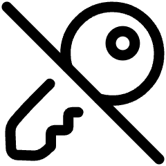 House Key No Access Icon from Plump Line Set