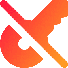 House Key No Access Icon from Core Gradient Set