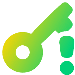 Key Access Vpn Alert Icon from Plump Gradient Set