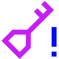 Key Access Vpn Alert Icon from Sharp Neon Set