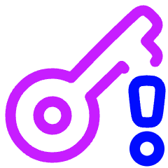 Key Access Vpn Alert Icon from Plump Neon Set
