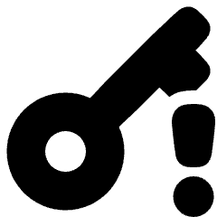 Key Access Vpn Alert Icon from Plump Solid Set