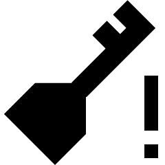 Key Access Vpn Alert Icon from Sharp Solid Set