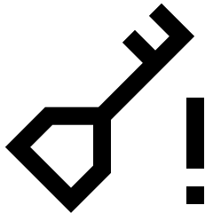 Key Access Vpn Alert Icon from Sharp Line Set
