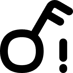Key Access Vpn Alert Icon from Flex Solid Set