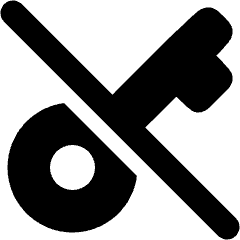 Key Access Vpn Off Disabled Icon from Plump Solid Set