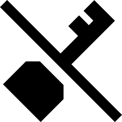 Key Access Vpn Off Disabled Icon from Sharp Solid Set