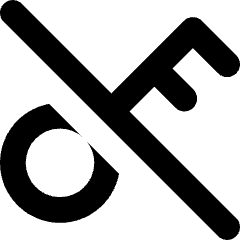 Key Access Vpn Off Disabled Icon from Core Solid Set