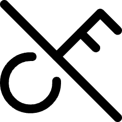 Key Access Vpn Off Disabled Icon from Core Line Set