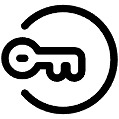 Key Password Access Icon from Plump Line Set