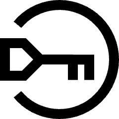 Key Password Access Icon from Sharp Line Set