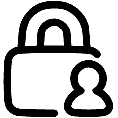 Lock Account Icon from Plump Line Set