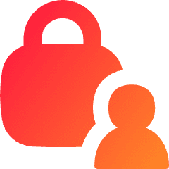 Lock Account Icon from Flex Gradient Set