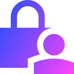 Lock Account Icon from Sharp Gradient Set